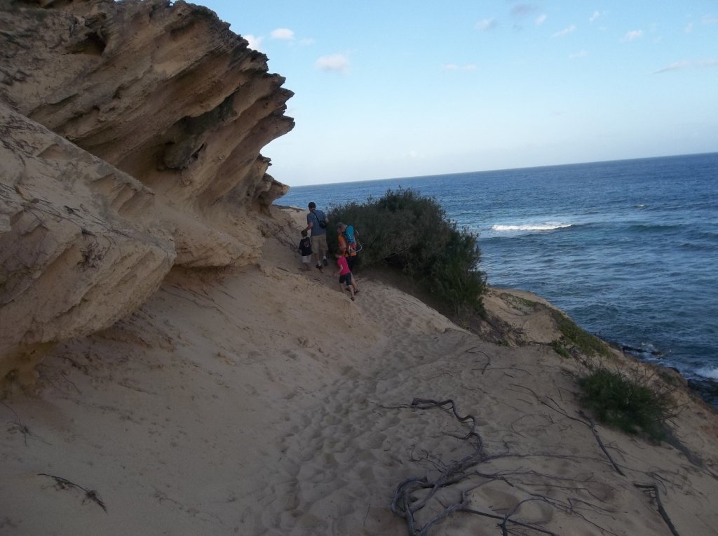 HIking in the sand