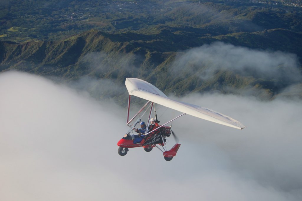 Powered hanglider flight