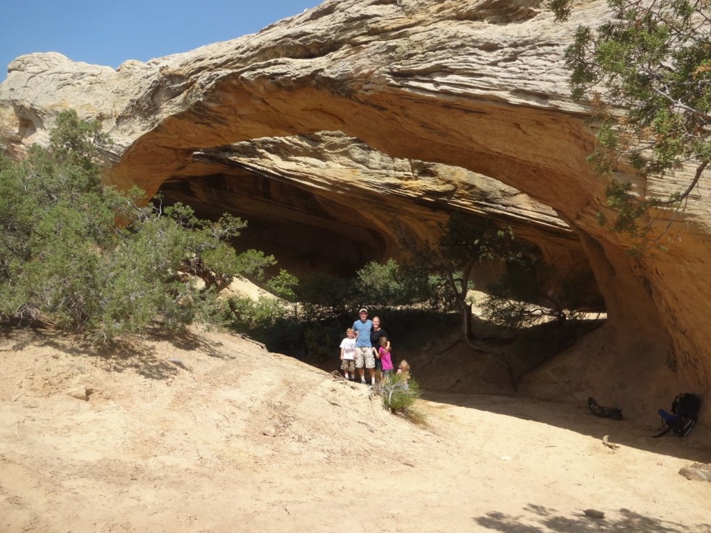 Family under Moonshine Arch