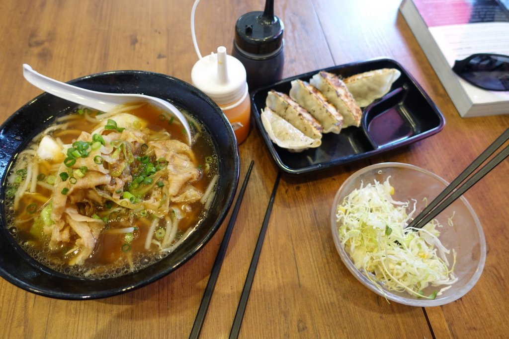 Japanese ramen and dumplings