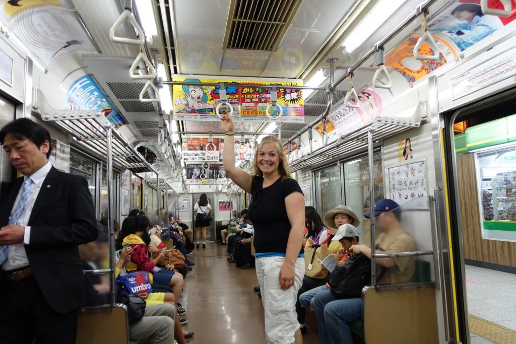 Colorful bus ride in Tokyo