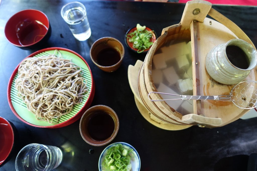 Tofu and cold buckwheat noodles