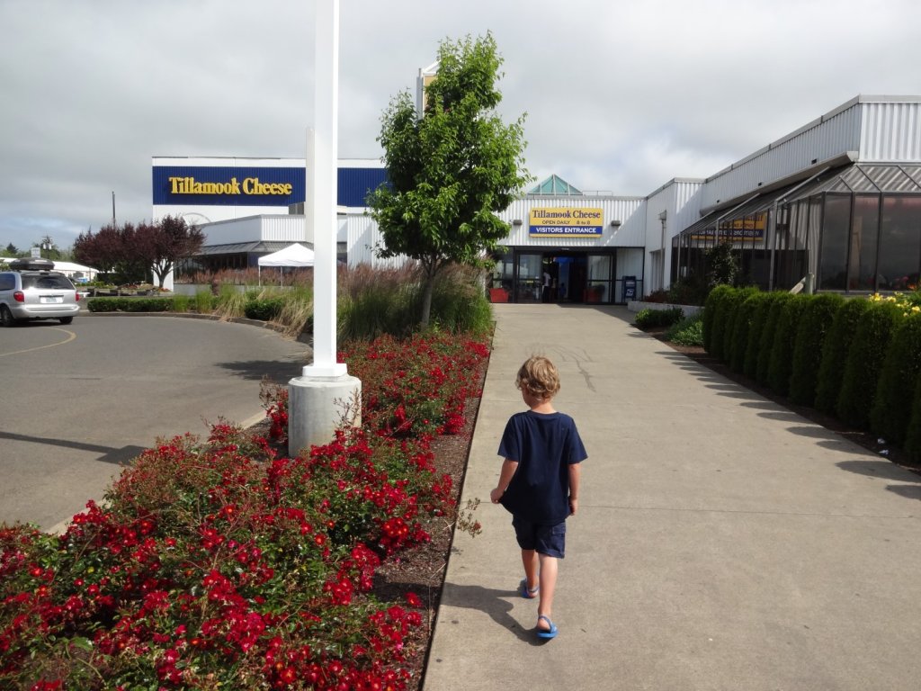 Outside the Tillamook Cheese Factory