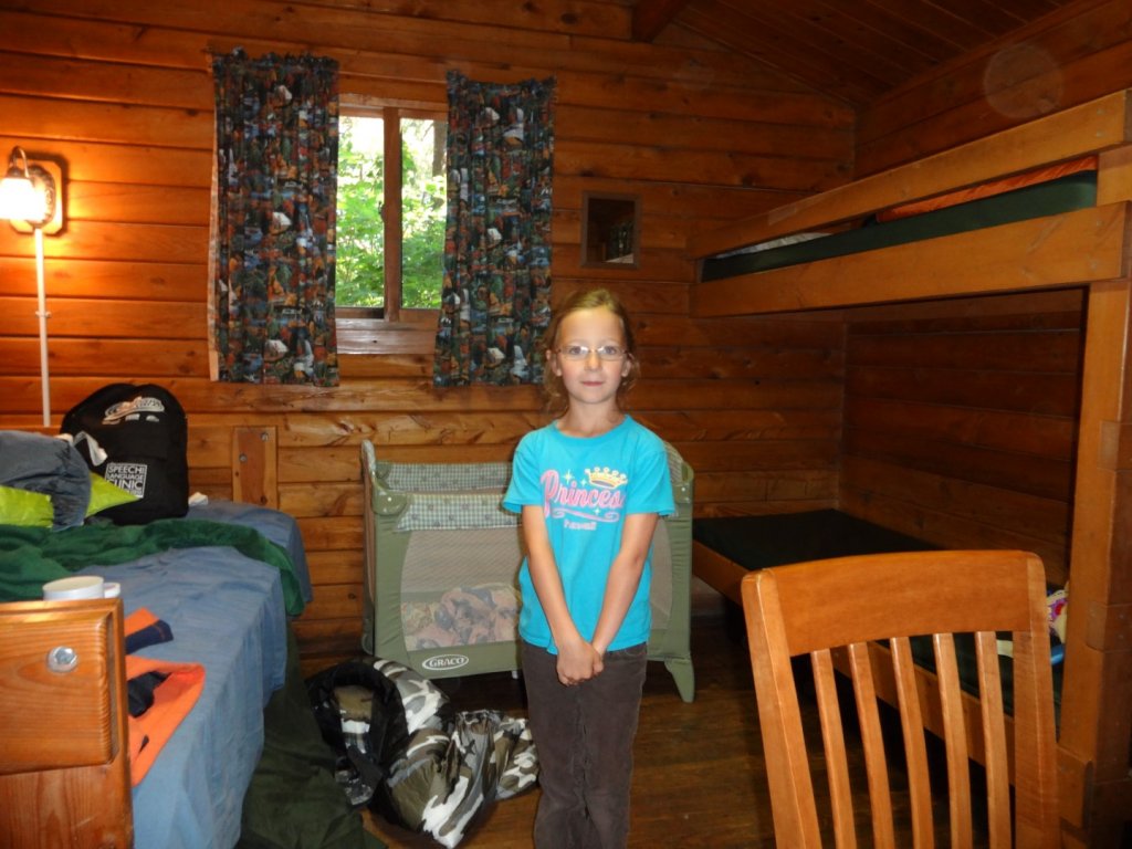 Inside the cabin at Cape Blanco State Park