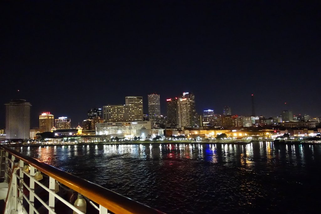 View of New Orleans at night