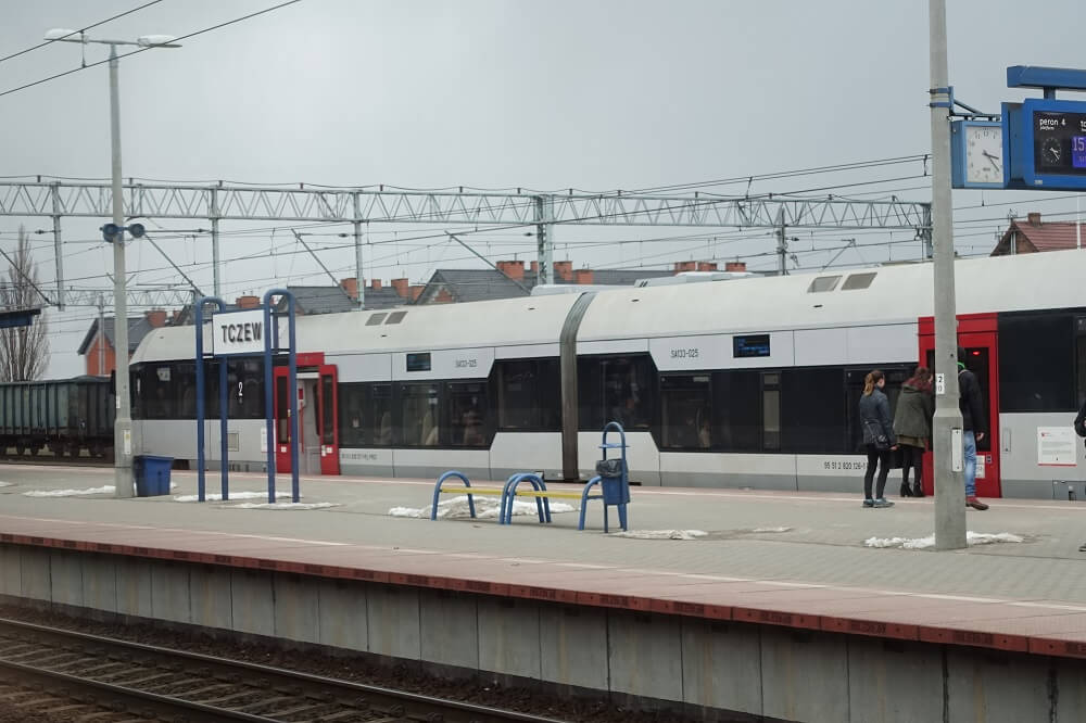 Sign at train station in Tczew