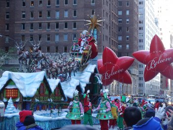 Santa Claus float in parade