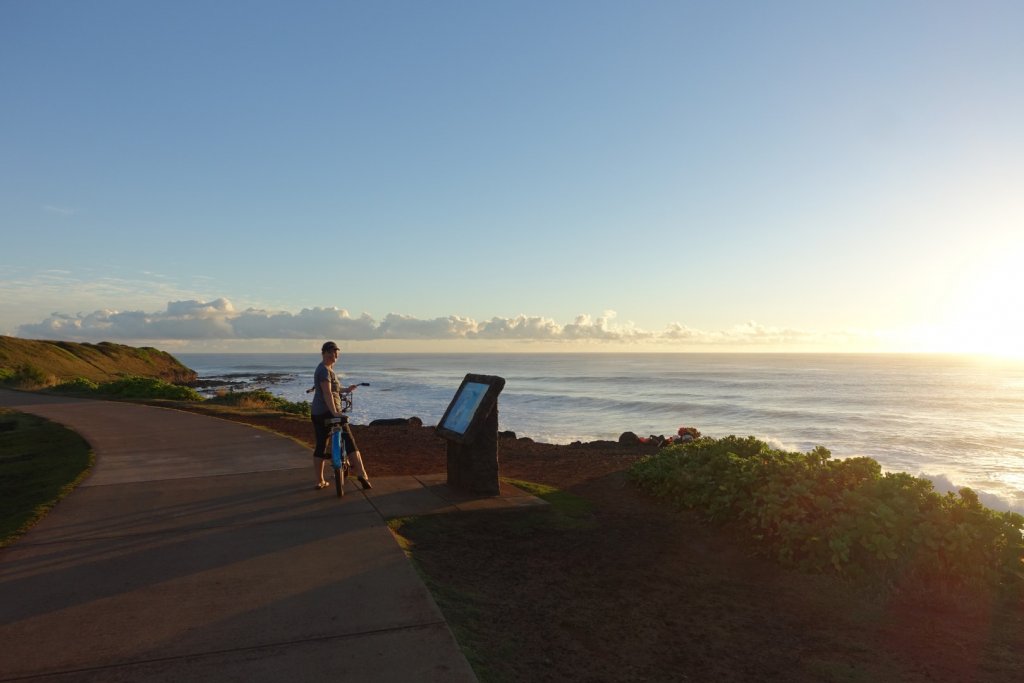 Sunrise on the Ke Ala Hele Makalae Kapaa Bike Path