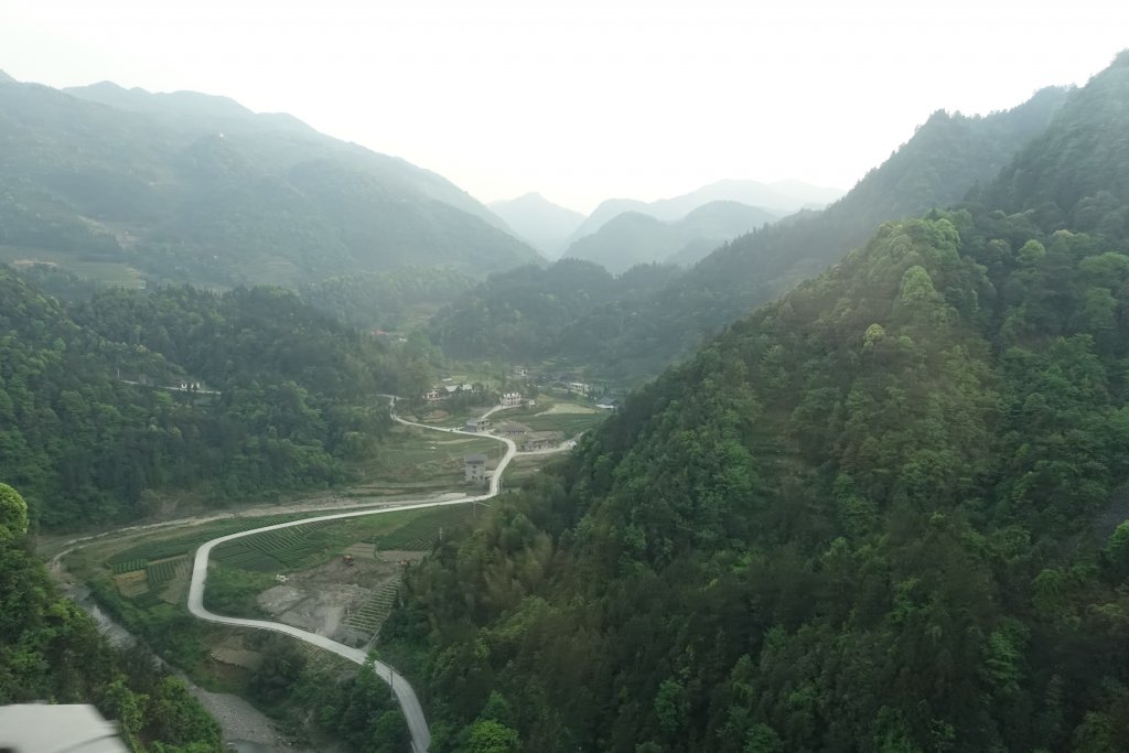 Mountains with winding road