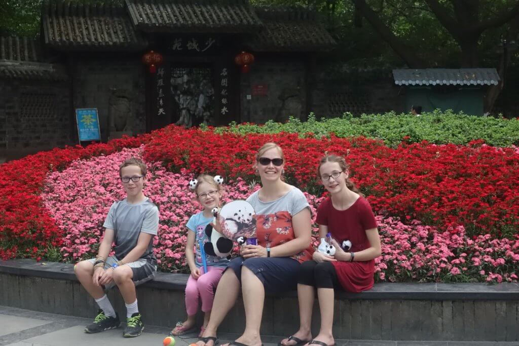 Flowers at People's Park in Chengdu