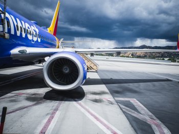 airplane on the runway