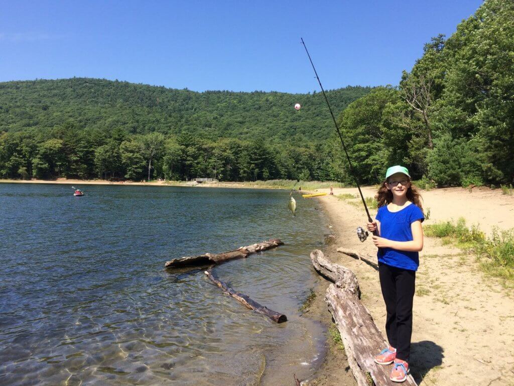 girl with a fish