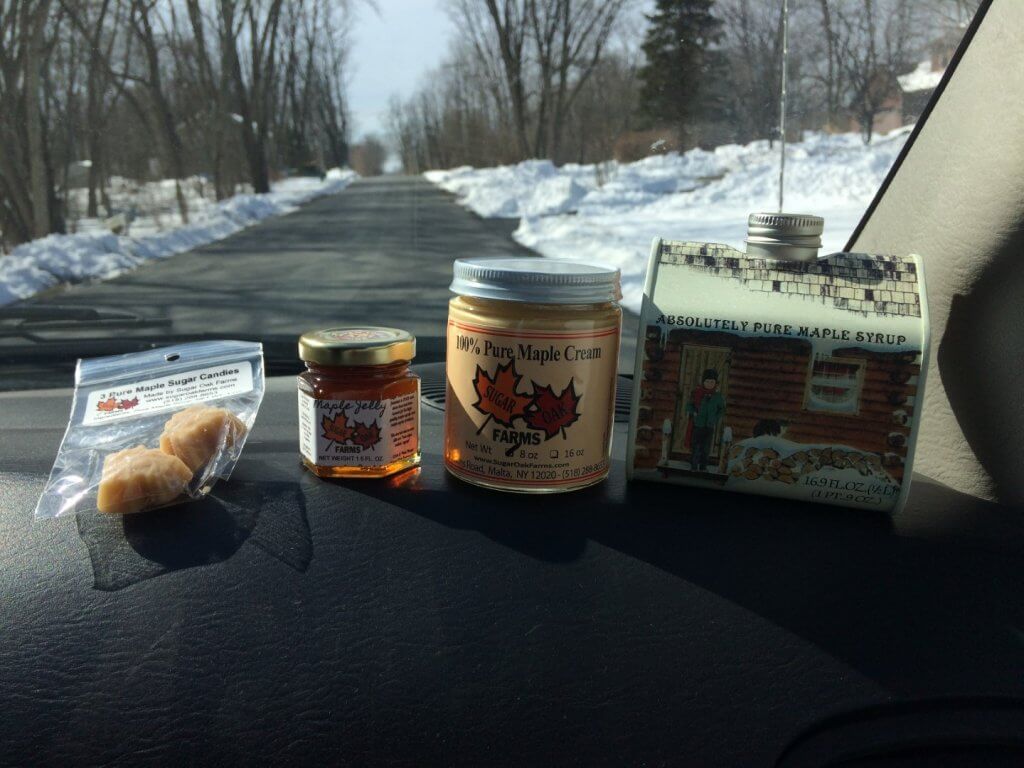maple products on a dashboard