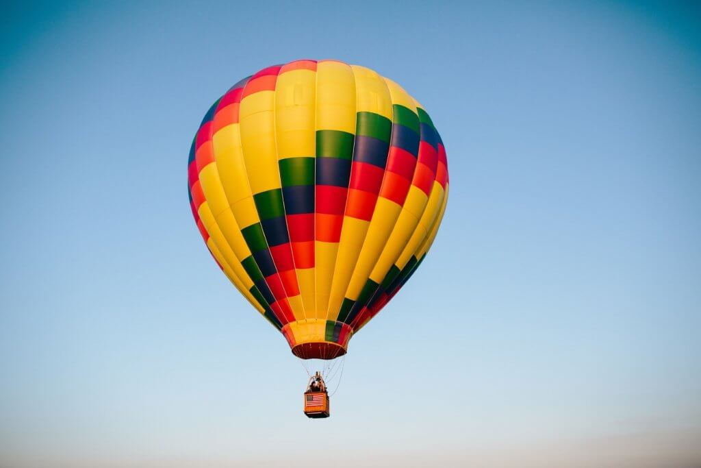 one hot air balloon