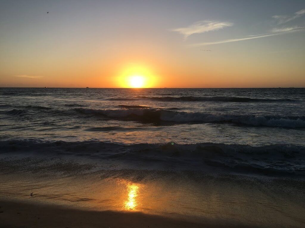 sunrise over the ocean