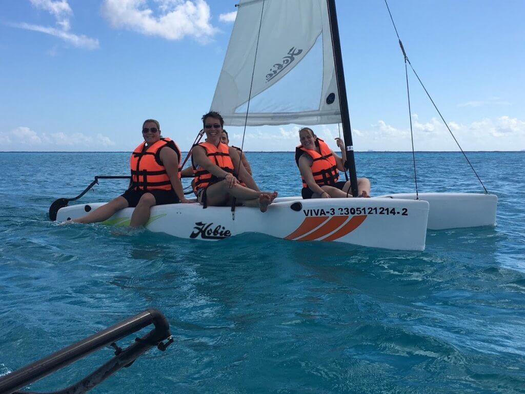 catamaran in the ocean