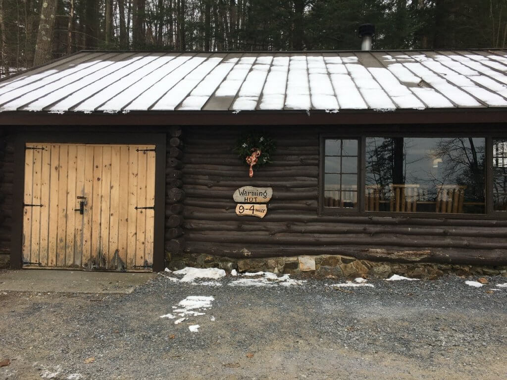 cabin in winter