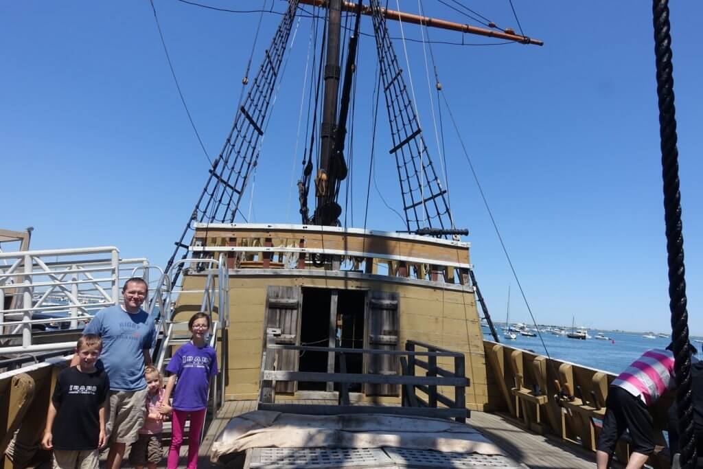 family on a ship