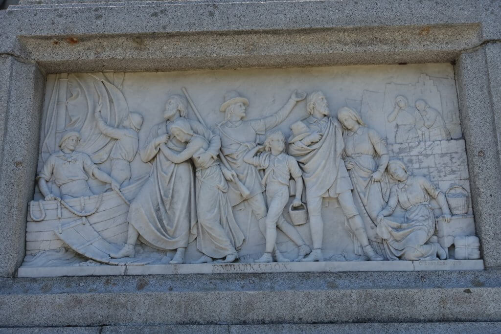 carving on a monument