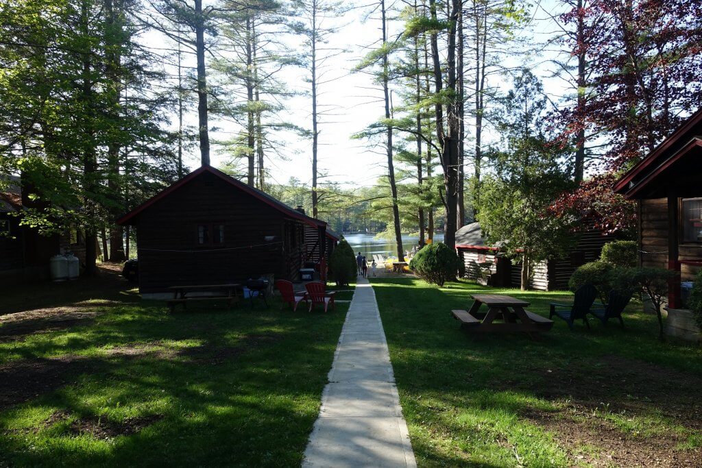 cabin with on a lake