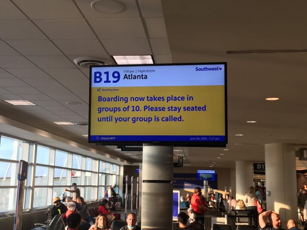 sign in airport