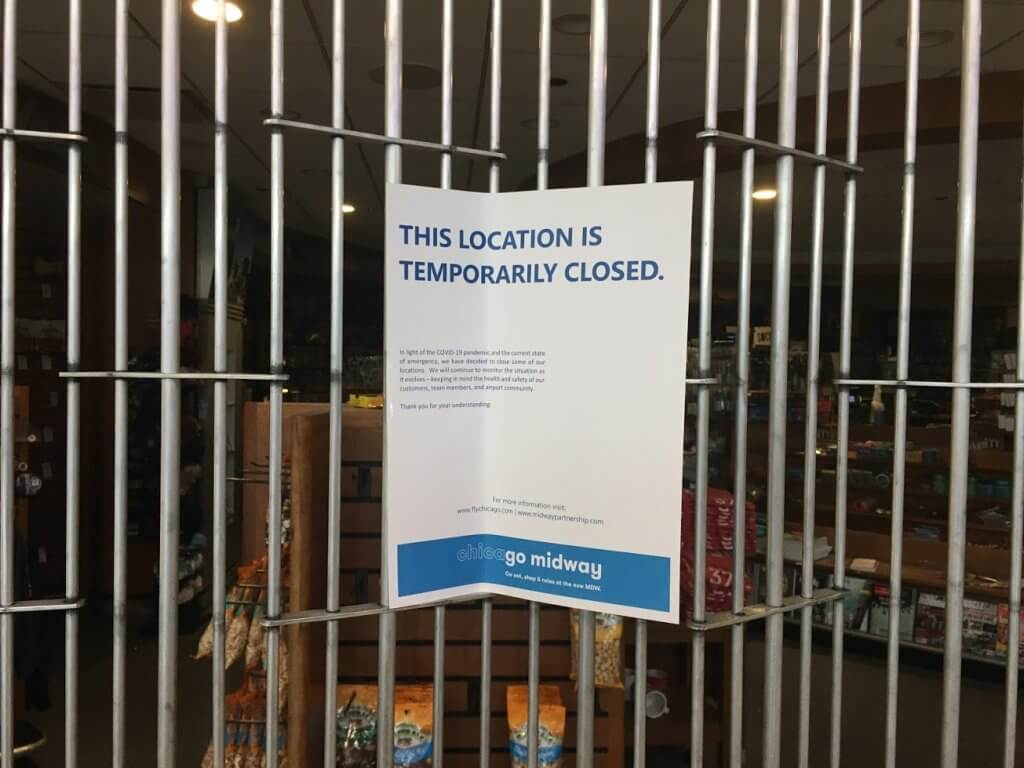 sign on closed store