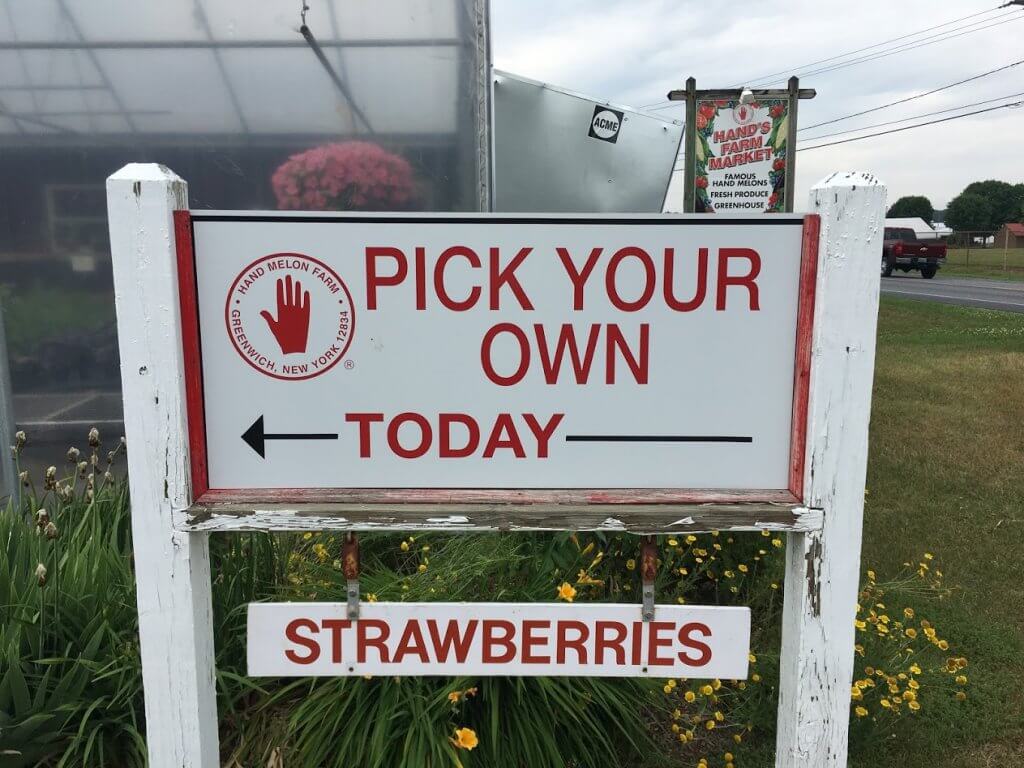 "pick your own" sign