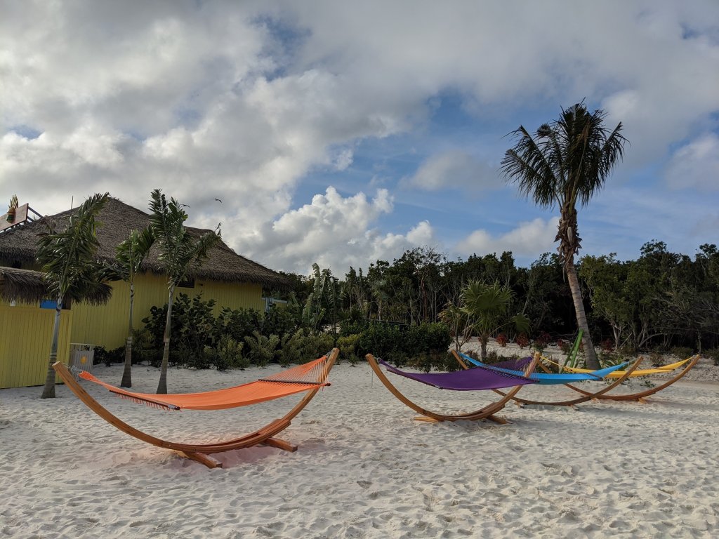 hammocks on the beach