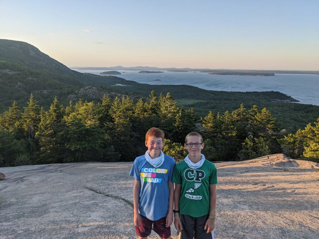 boys on mountaintop