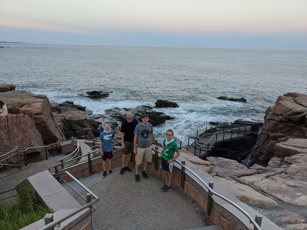 boys at ocean lookout