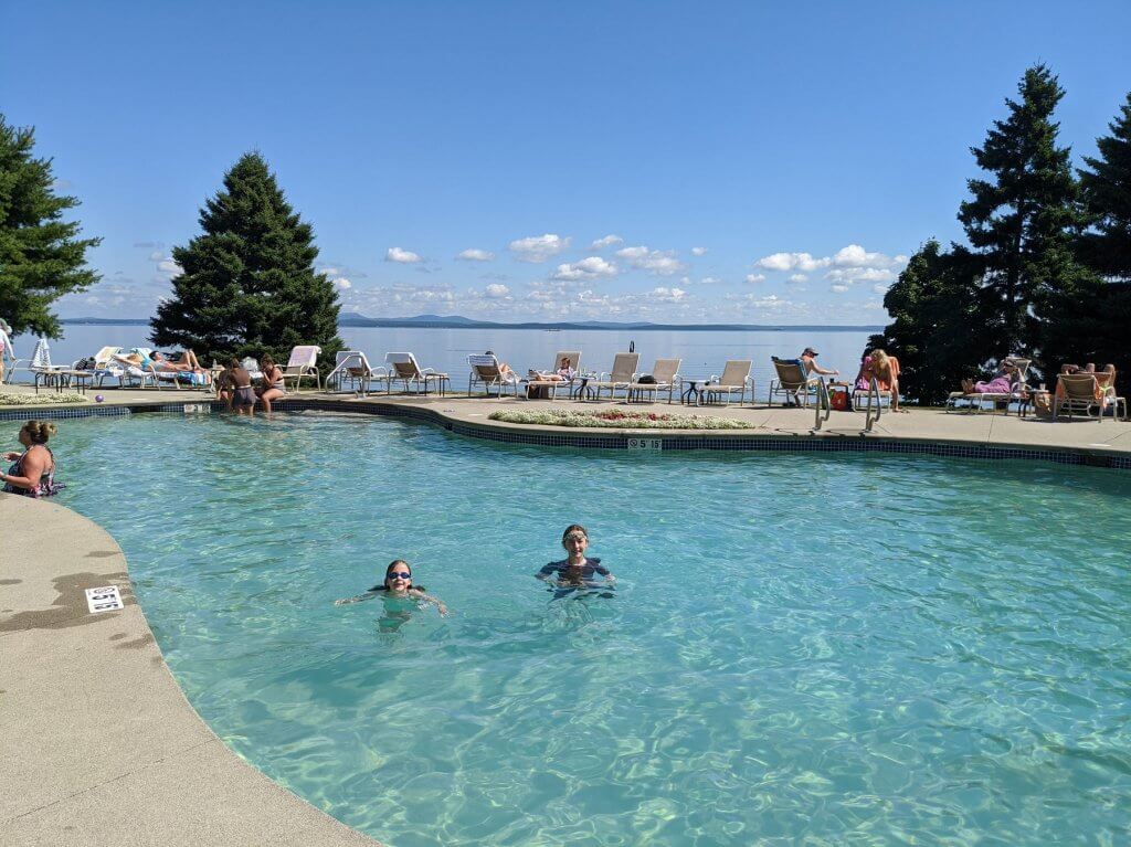 kids in a swimming pool