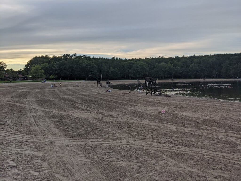 beach at lake