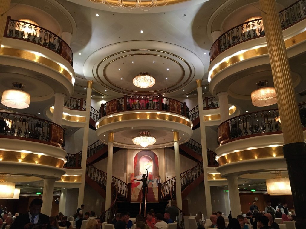 dining room with balconies