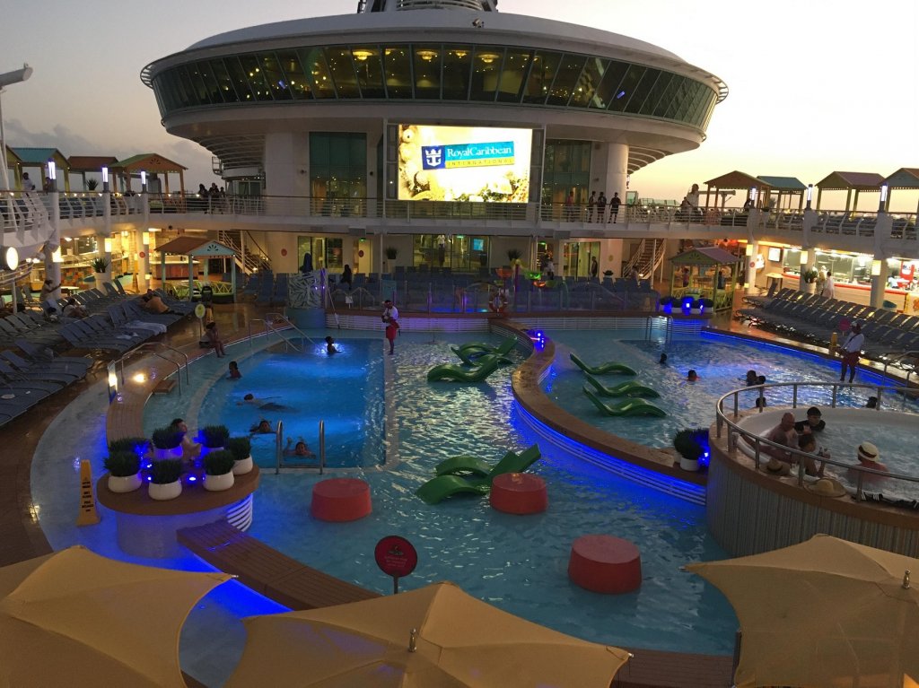 pool area on cruise ship