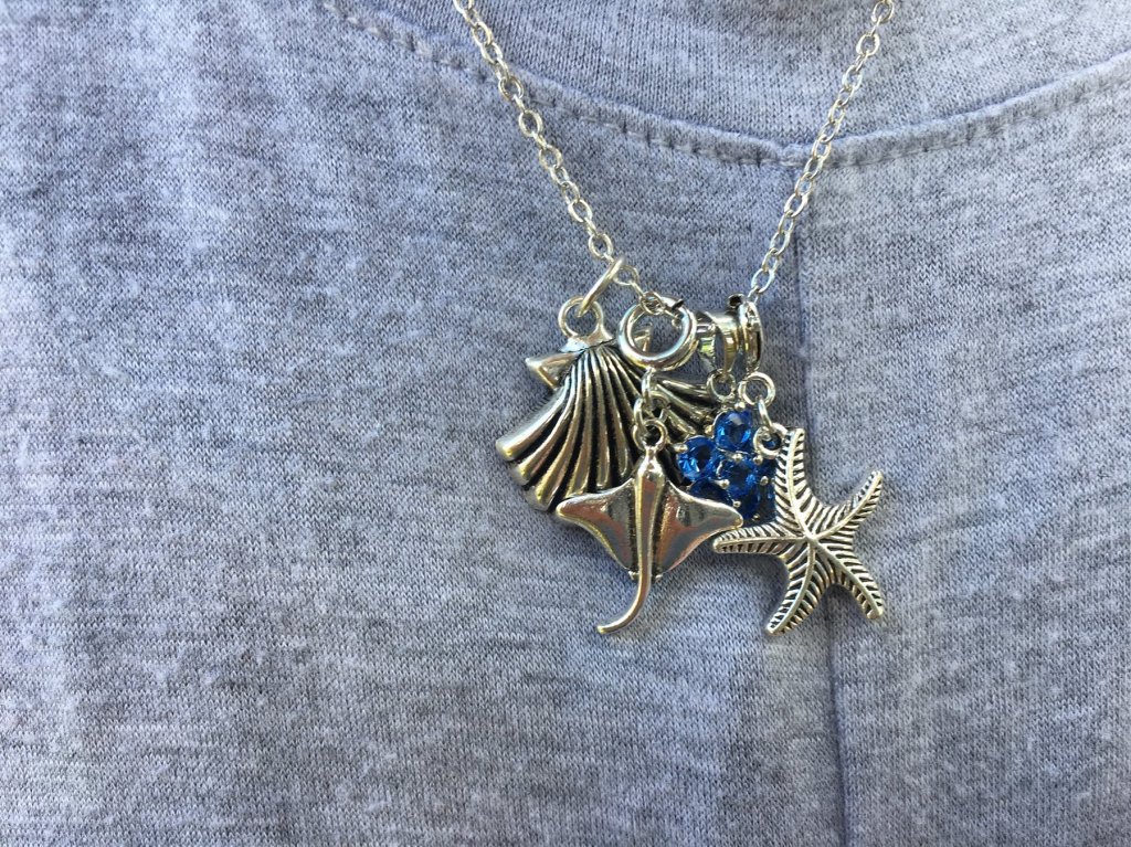 ocean charms on a necklace