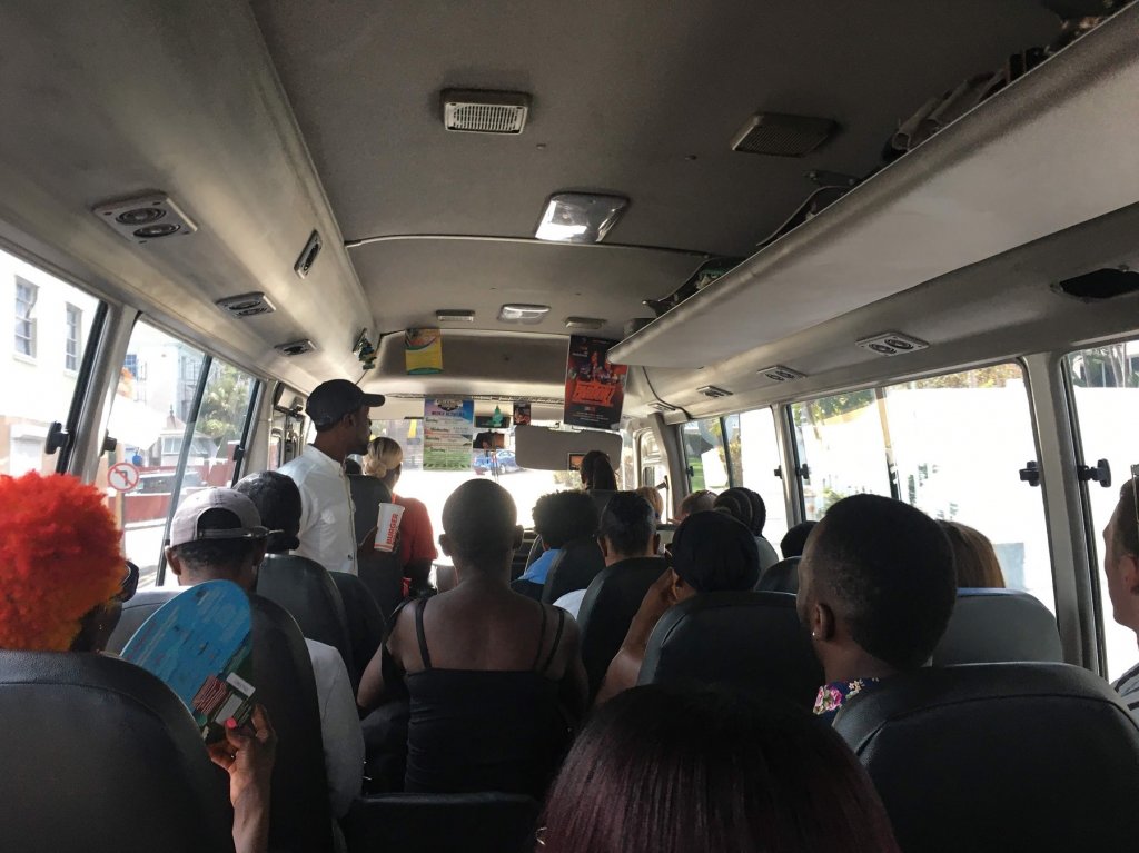 people on public bus