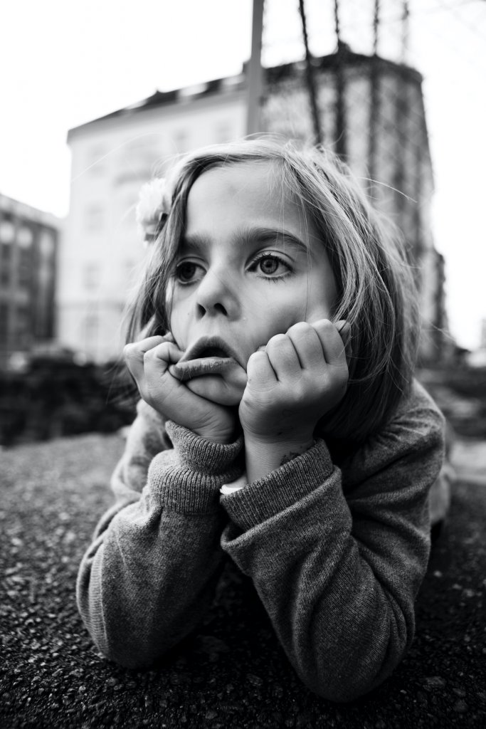 girl with face in her hands