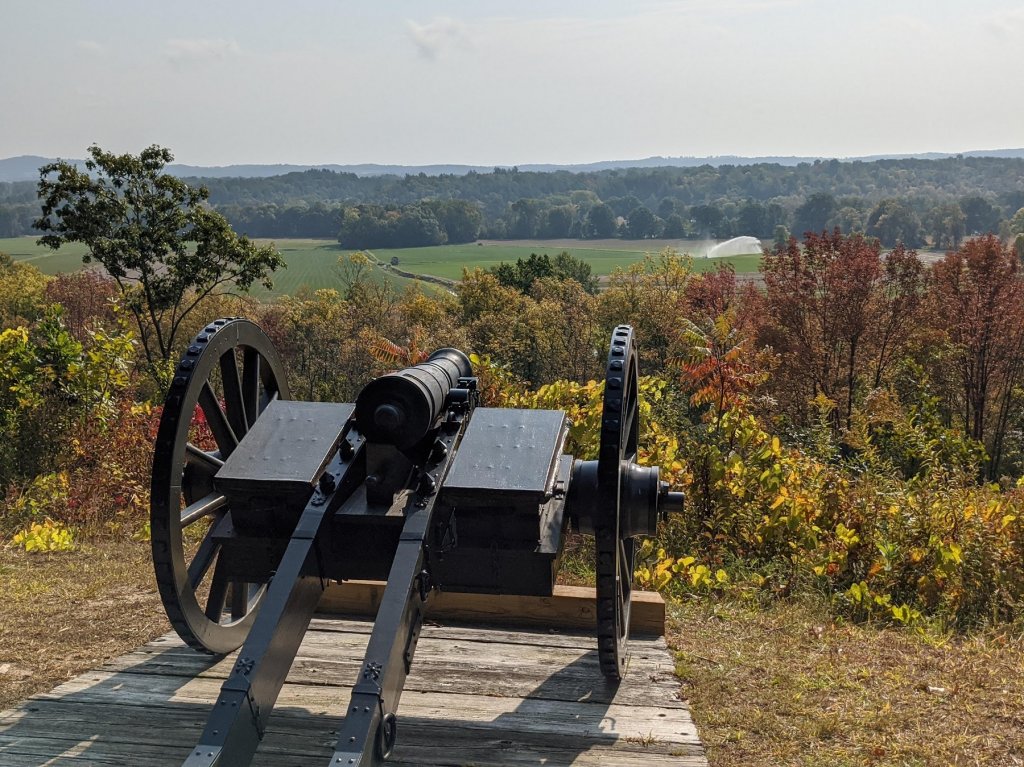 cannon on a hill