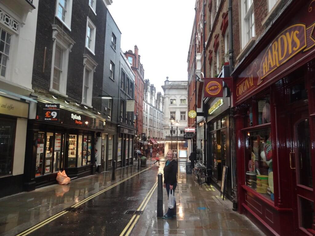 woman on a rainy street