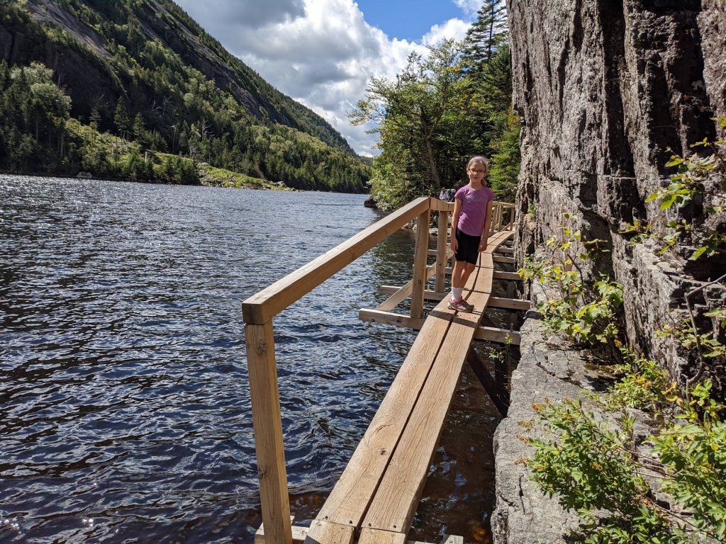 girl on a board path