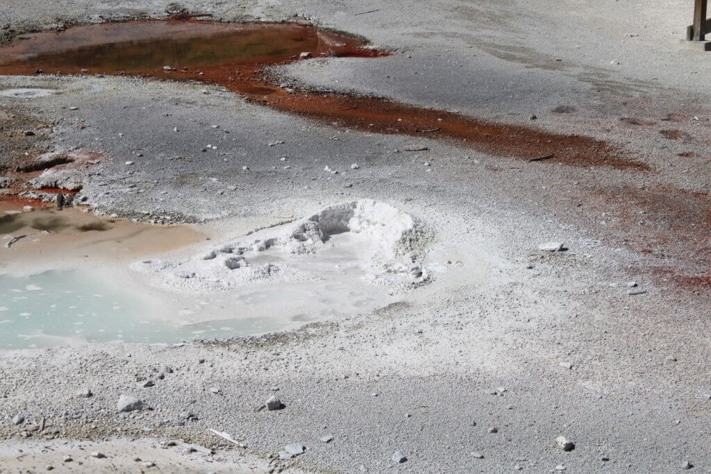 thermal mud pot and hot springs