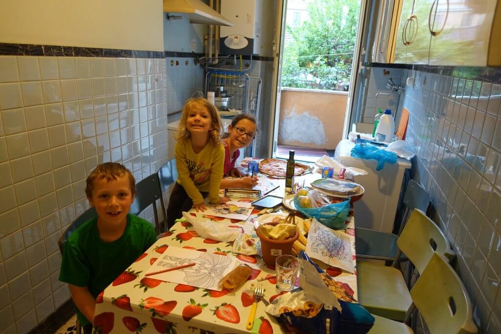 kids at kitchen table