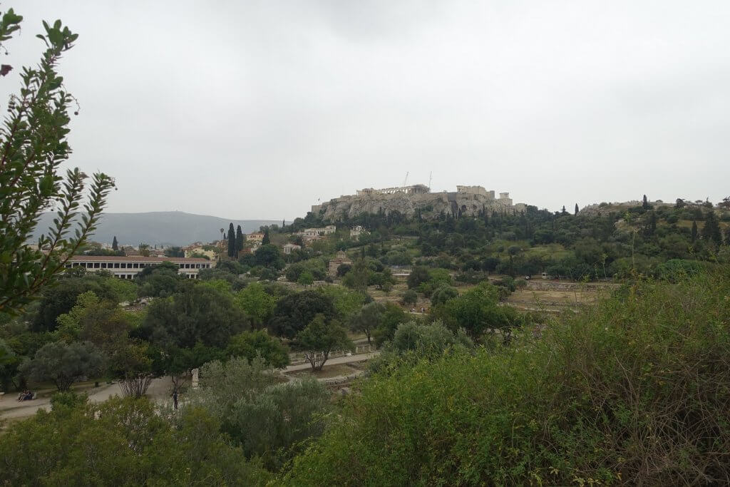 ancient buildings on a hill