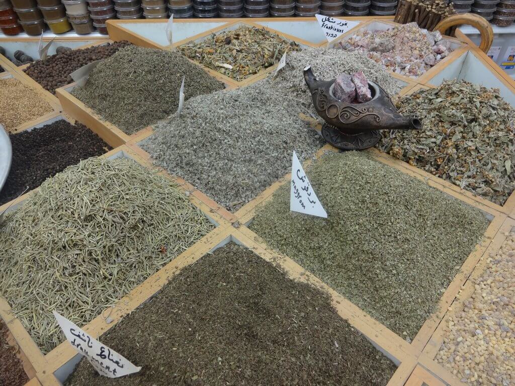 spices at a market