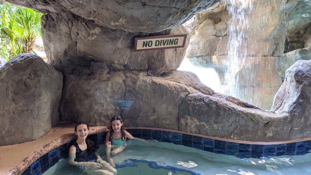 two girls in swimming pool