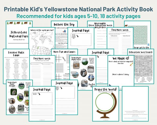 Yellowstone National Park Kid's Activity Book - Image 2