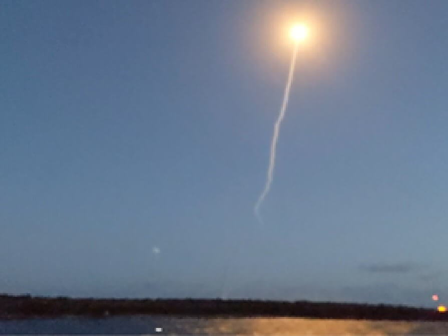 rocket shooting into the sky