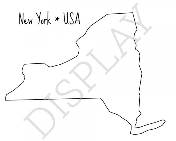 Drawing of New York State