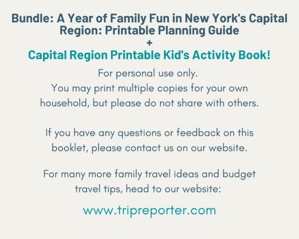 Bundle: A Year of Family Fun in New York's Capital Region Planning Guide + Kid's Activity Book - Image 9