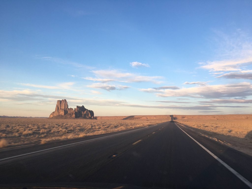 road and skyline